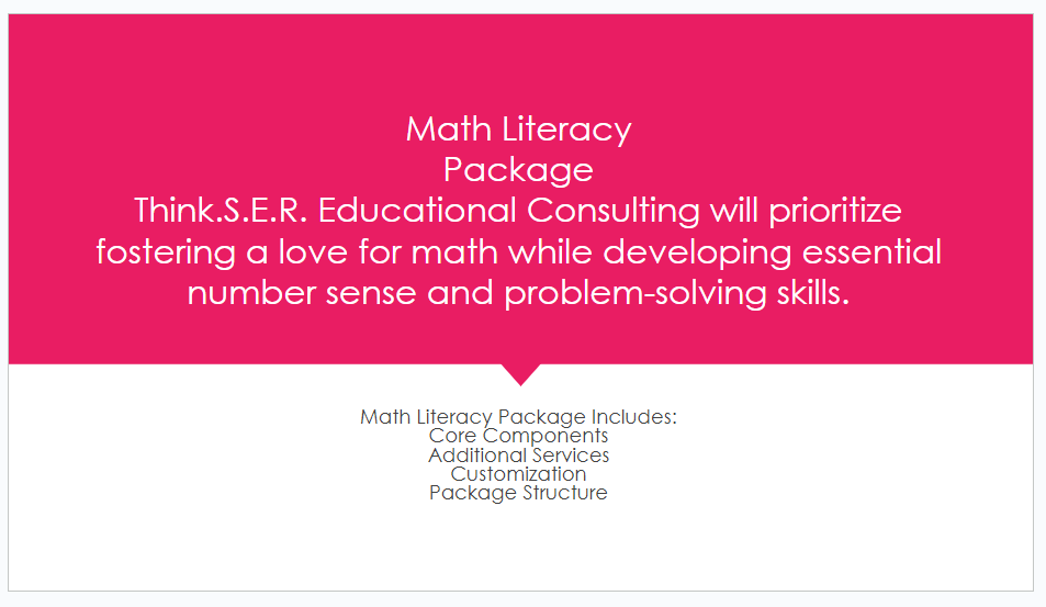 Math Literacy Package