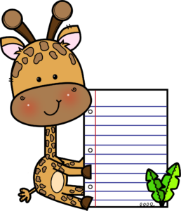 Writing Paper Giraffe